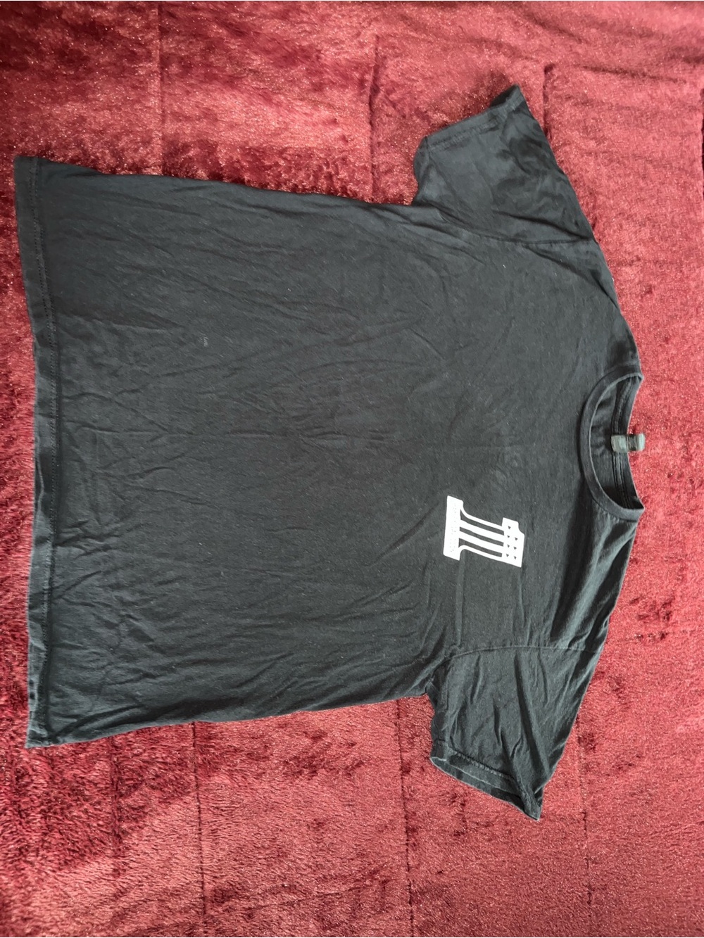 Black Men’s Graphic T‑Shirt with White Logo